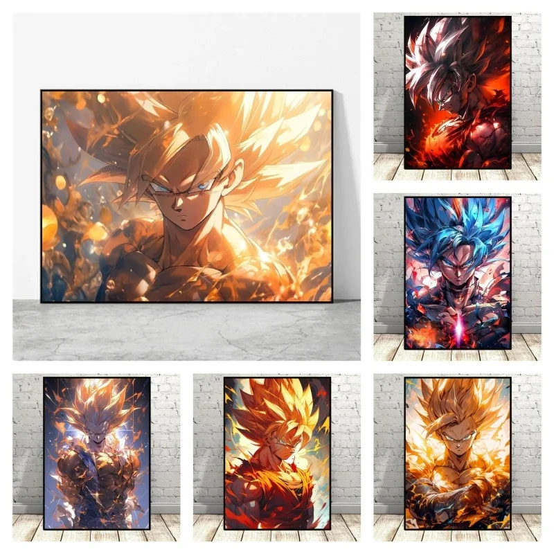 

Dragon Ball Goku Canvas Poster Wall Sticker Kids Bedroom Decor Friends Gift Print Classic Modern Living Room