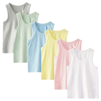 Canotta per bambini Canottiera estiva senza maniche sottile per ragazzi e ragazze Canottiera con cinturino Abbigliamento interno Canotta Intimo per bambini color caramello 1