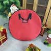 Round Foldable Christmas Tree Bag Xmas Wreath Storage Bag For Storing Christmas Garland Dustproof Cover Home Storage Bags 5