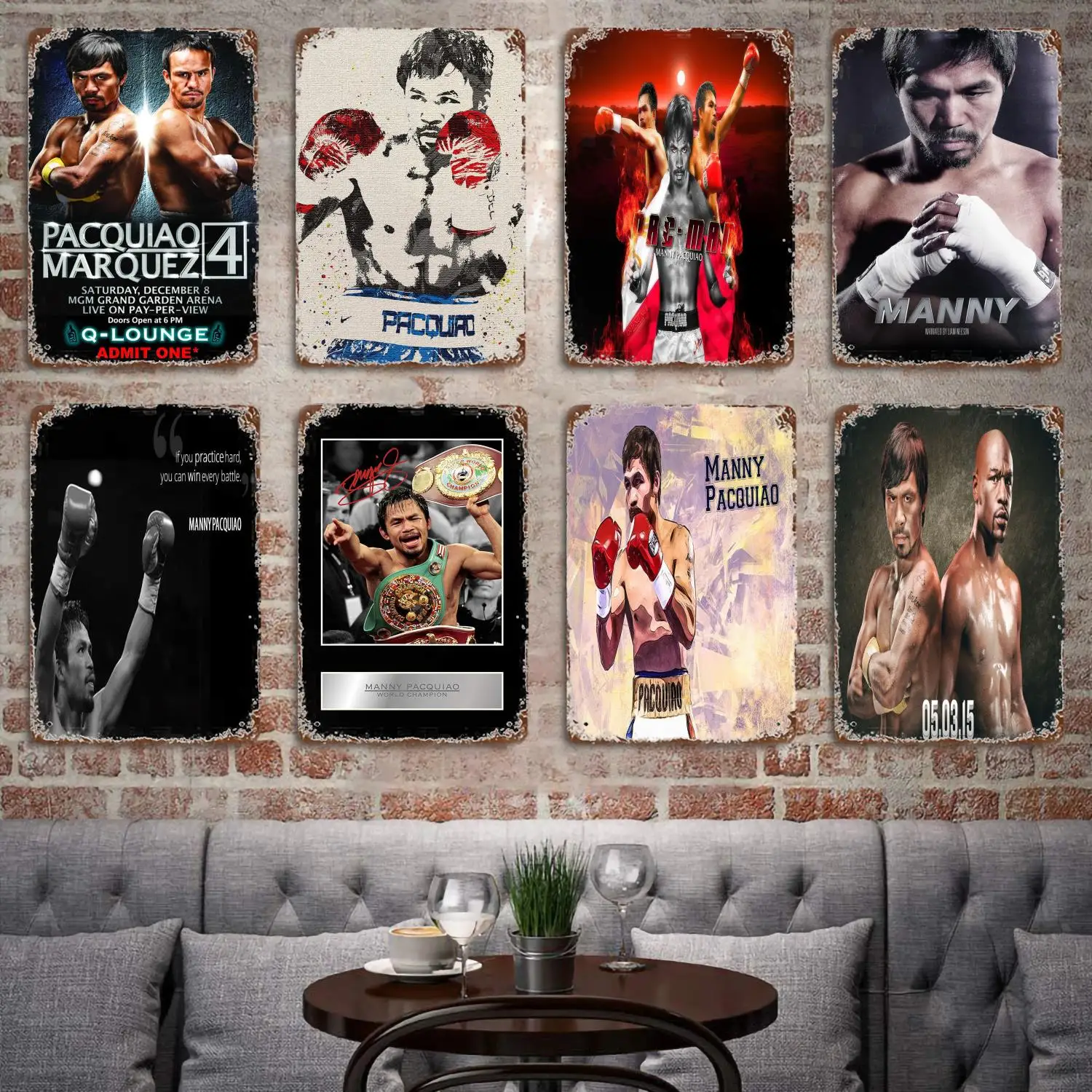 

Manny Pacquiao metal Decor Poster Vintage Tin Sign Metal Sign Decorative Plaque for Pub Bar Man Cave Club Wall Decoration