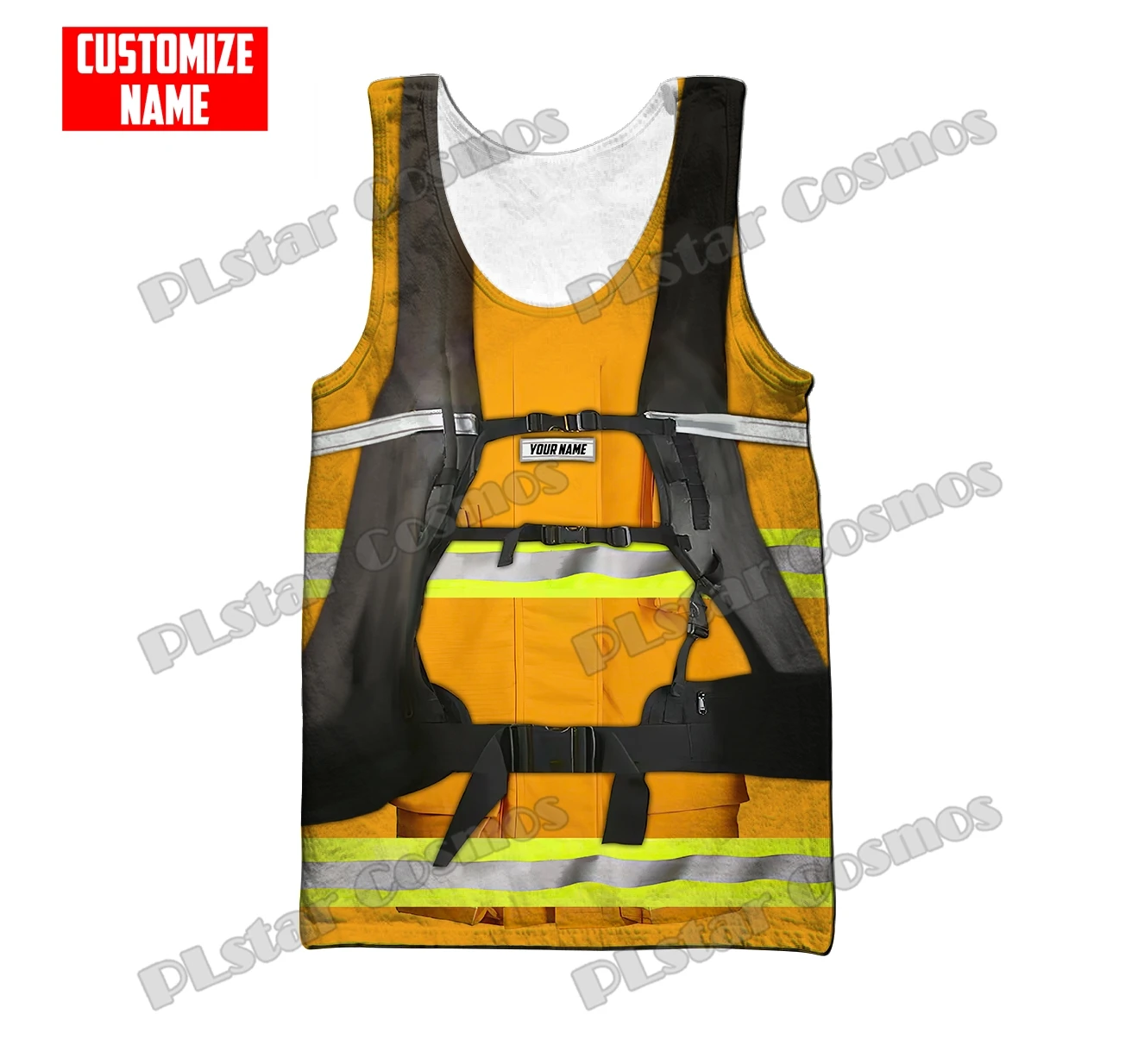 PLstar Cosmos Custom Name Brave Firefighter 3D All Over Gedruckt Herrenmode Weste Sommer Unisex Harajuku Casual Tank Tops BXD38 – Detail 8