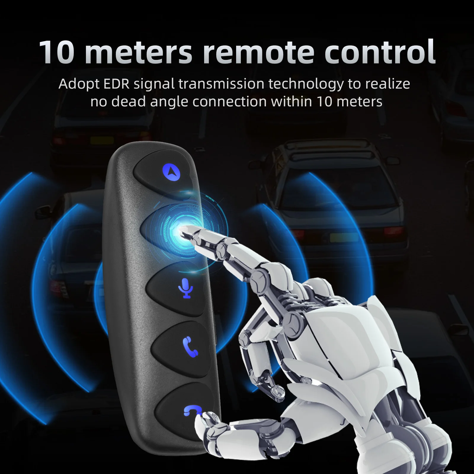 10 keys Universal Wireless Car Steering Wheel Control Button For Radio DVD GPS M