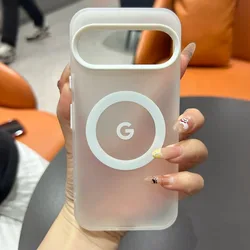 Luxury Skin Feel Magnetic Magsafe Case with Wireless Charging Compatibility for Google Pixel 8 Pro (White)