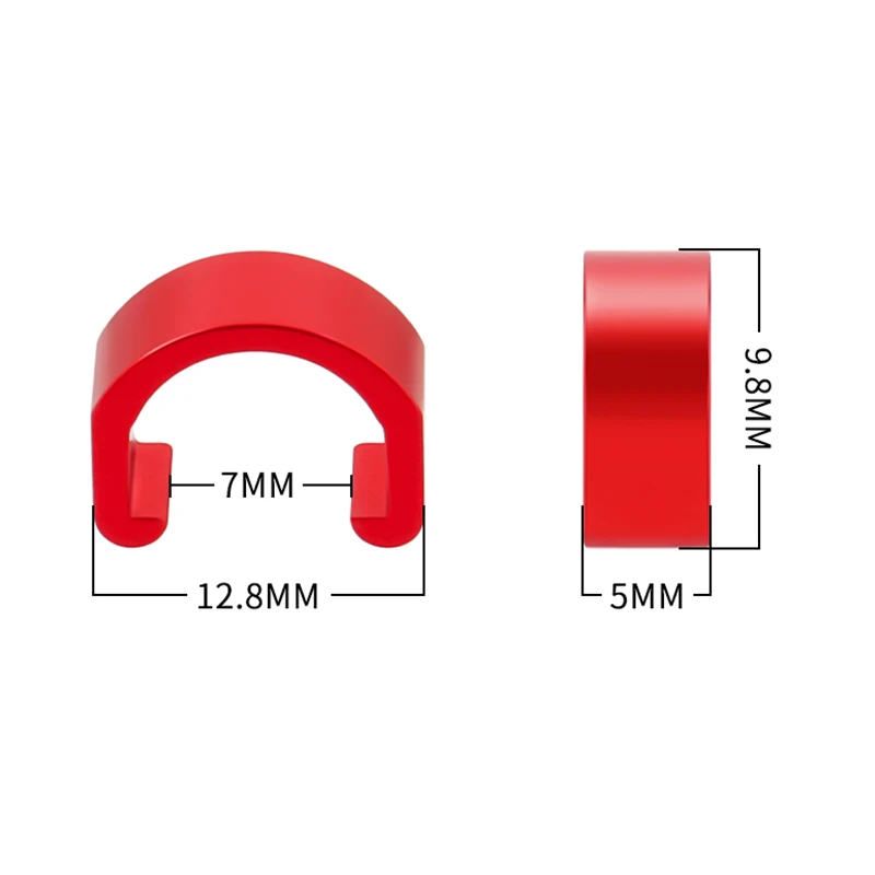 10Pcs Bicycle Brake Cable/Derailleur Line Buckle Tubing Cable C-Clip Aluminum Alloy Fixed Clamp Clips MTB Road Bike bicycle brake cable