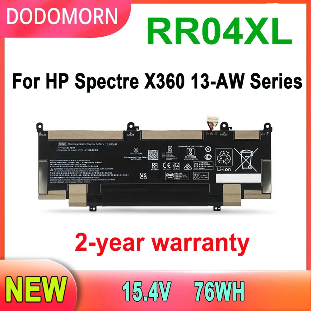DODOMORN-Bateria do portátil para HP Spectre, RR04XL,