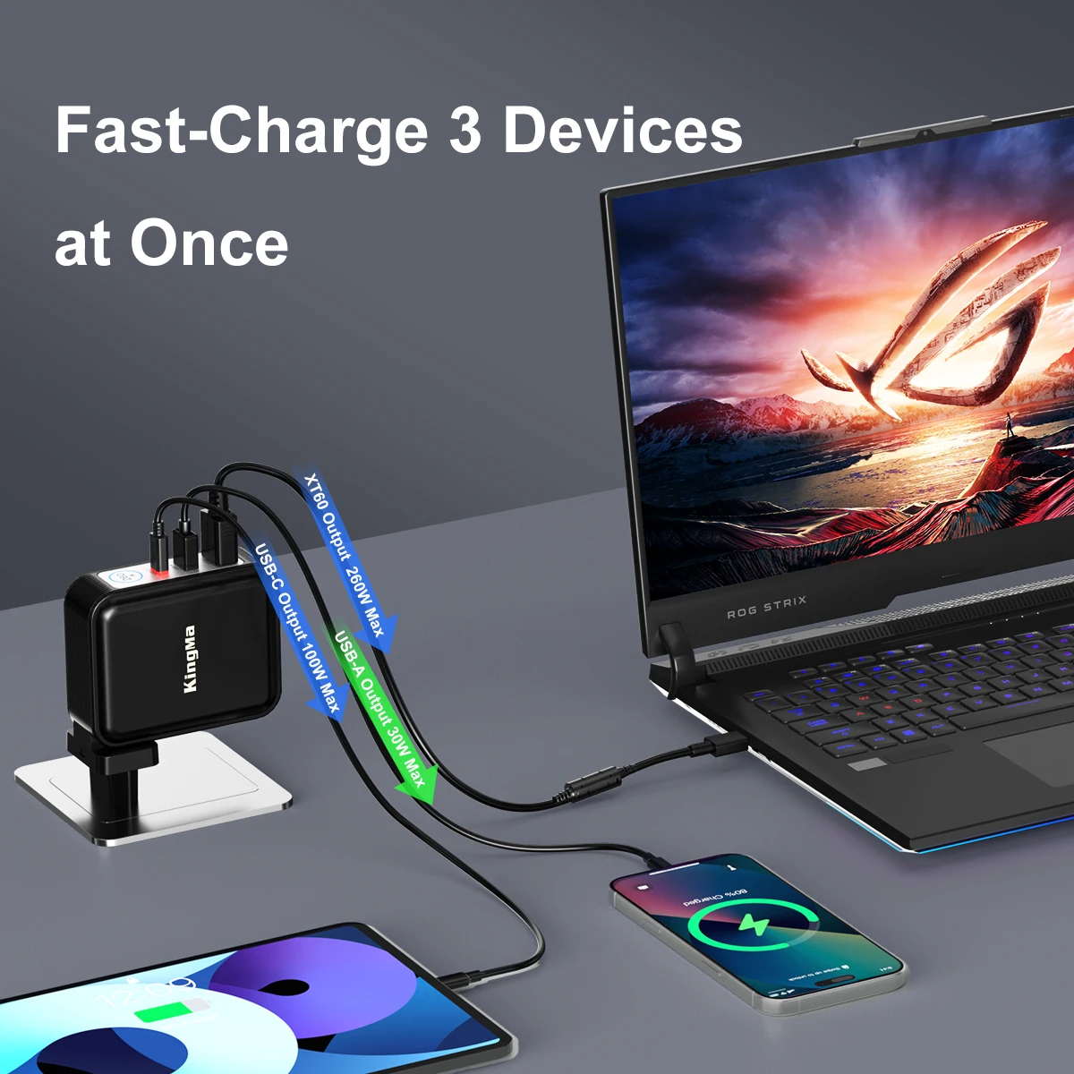 ASUS ROG Zephyrus G16 G14 GU605 GA403, TUF Gaming A16, ROG Flow Z13 ProArt PX13 P16 260W 전원 어댑터용 240W GaN 노트북 충전기