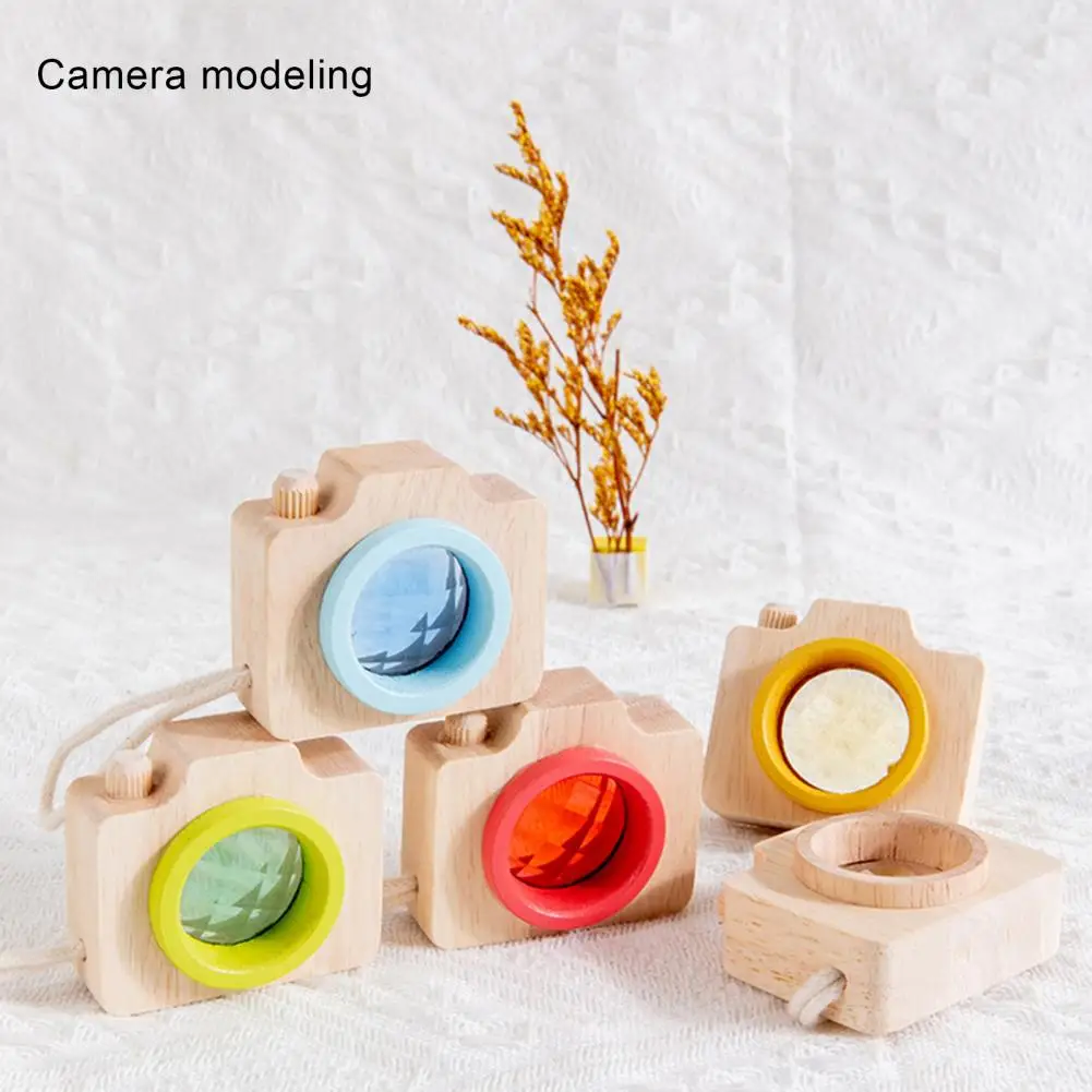 Kids Camera Toy Small Kaleidoscope Toy Smooth Edge Entertainment Parent-child Interactive Wooden Camera Kaleidoscope children toys kaleidoscope toy