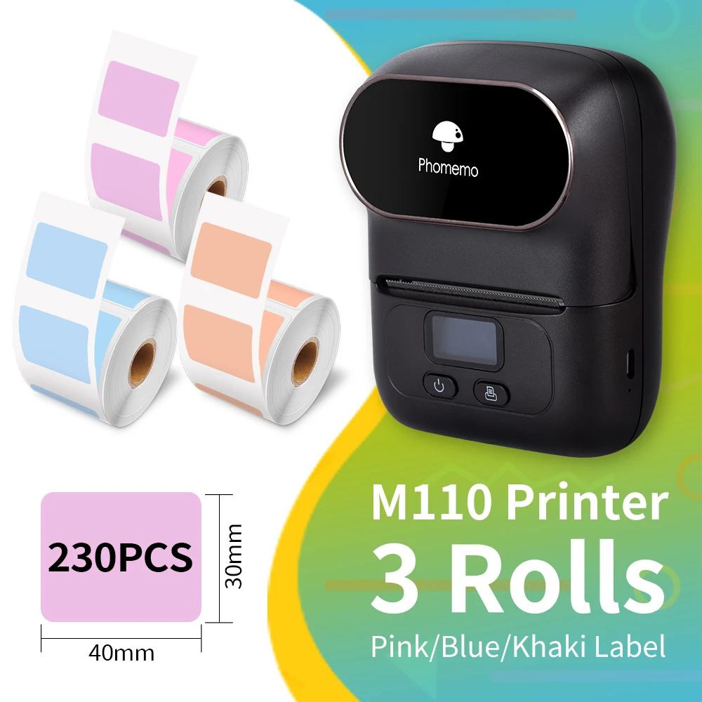  Phomemo M110 Label Makers, Portable Printer for Small