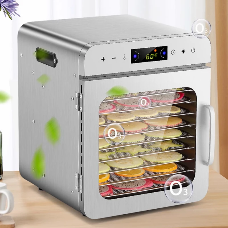 10 Trays Food Dehydrator Stainless Steel Machine 400W/220V Household Vegetables Fruit Dryer With Digital Timer for Home10 Trays 2