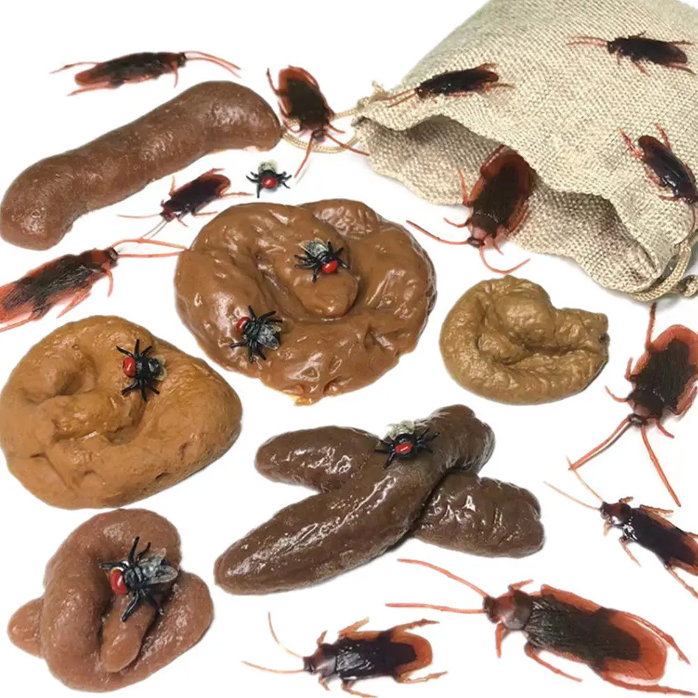 1세트 실감나는 시뮬레이션 똥 장난 소품 만우절 할로윈 장면 장식 가짜 똥 모양의 참신한 장난 도구