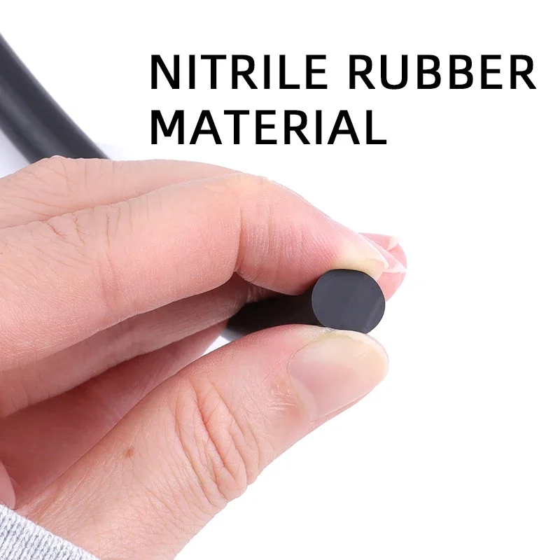 2/5/10m NBR Sealing Strip Dia 1 2 2.5 3 4 5 6 7 8 9 10mm Black Solid Oil Resistance Round Nitrile Rubber Strips Door Seal