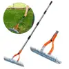 Weeding Steel Thatch Rake with Adjustable Double-Sided Rake Tine Detachable Long Handle Garden Grass Grooming Rake for Lawn 1