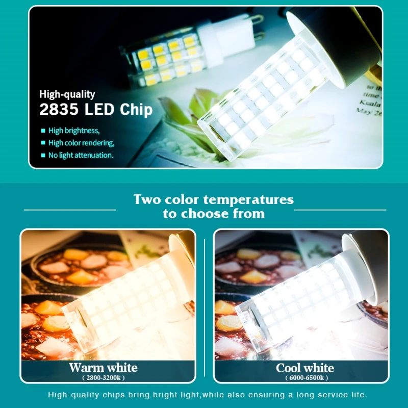 2-10pcs 미니 G9 LED 전구 3W 7W 9W Ampoule Led 램프 AC 220V 옥수수 조명 할로겐 스포트라이트 샹들리에 할로겐 램프 교체