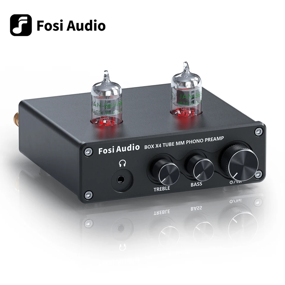 Fosi Audio Box X3 5654W Tube Phono Preamp Turntable Preamplifier for MM  Phonograph Bluetooth 5.0 Mini Stereo Hi-Fi Pre-Amplifier for Home Audio  Record