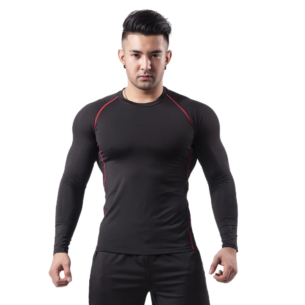 

Fitness long-sleeved tight-fitting quick-drying T-shirt basketball training running bottoming sportswear t shirts