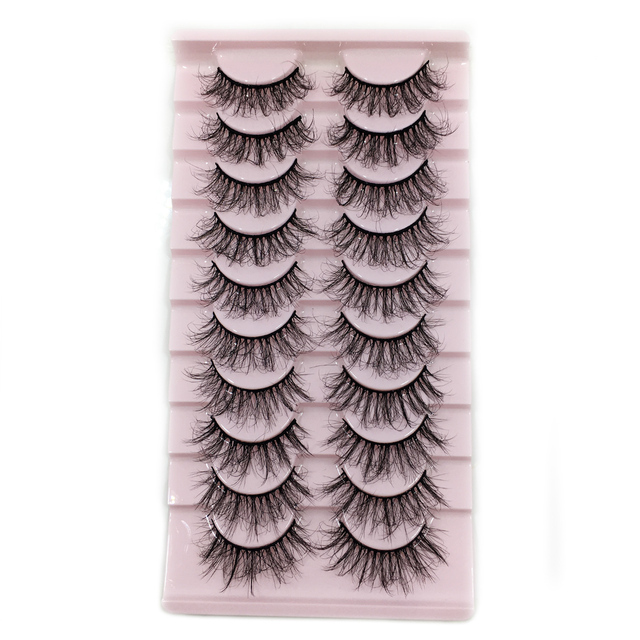 5/8/10/20 Pairs 3D Mink Lashes Natural False Eyelashes Dramatic Fluffy Soft Wispy Volume Cross Reusable Fake Eyelash  MaKeup