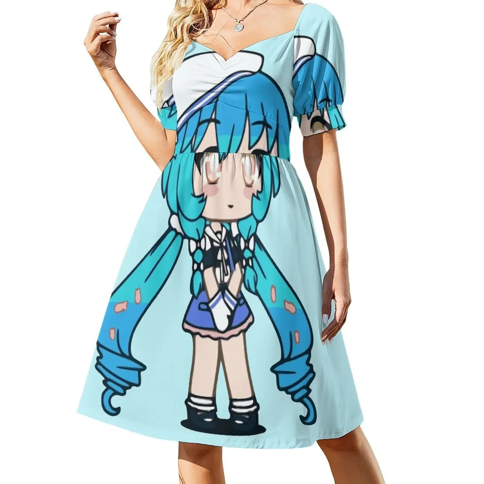 Vestido de manga corta Mizumi de Gacha Life, vestido de vendaje, atuendos de verano para mujer, vestido de noche para mujer