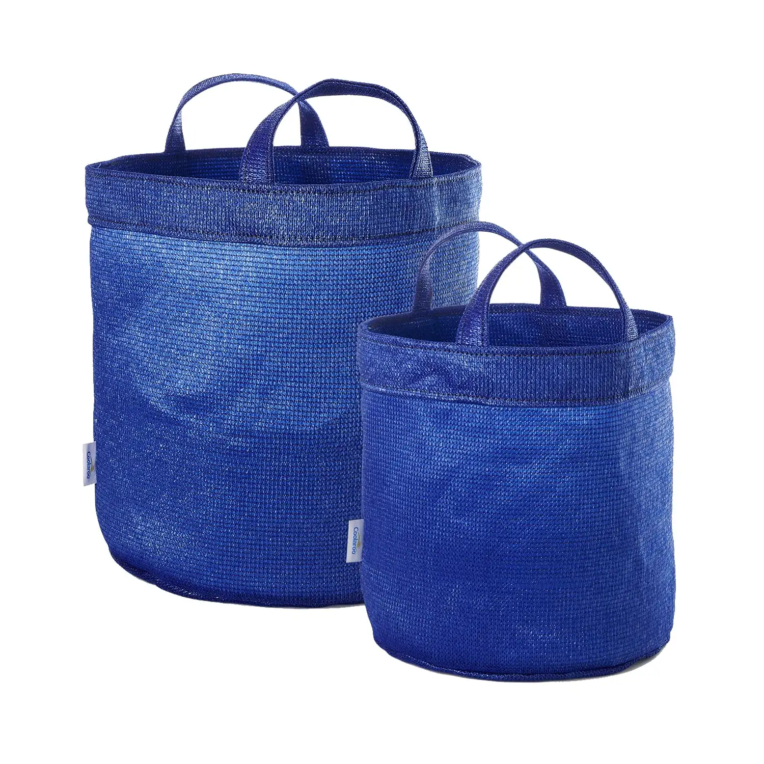 

Storage Toy Bin with Handles, 2 Pack Assorted Small & Medium Sizes, Aquatic Blue