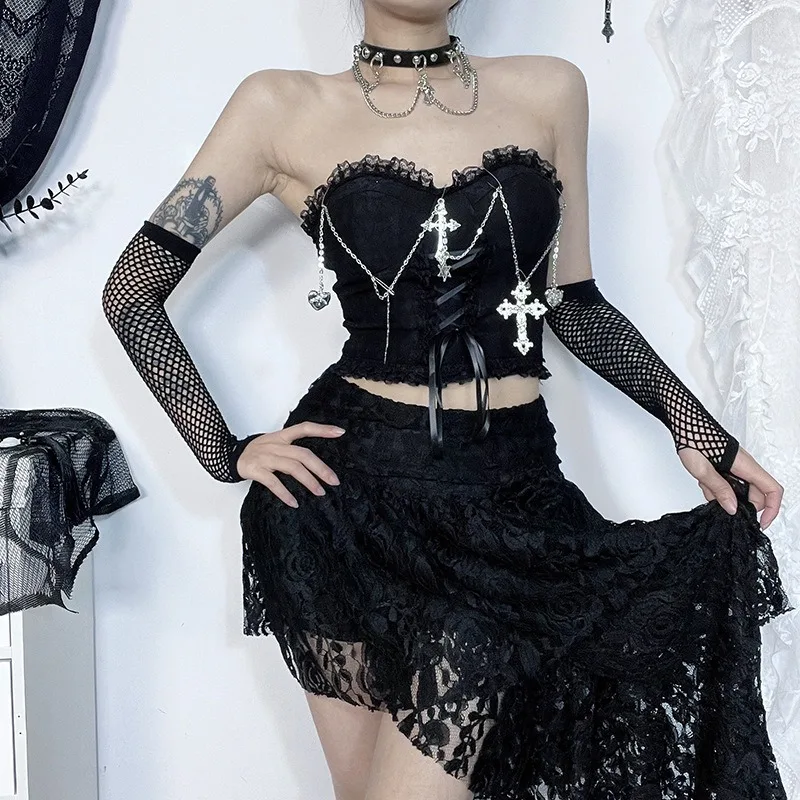 AltGoth Gothic Dark Punk Vest Women Streetwear Harajuku