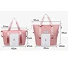 Large Capacity Expansion Travel Bag Nylon Handheld Yoga Fitness Bag Women Waterproof foldable lightweight Luggage Bag Organizer 5