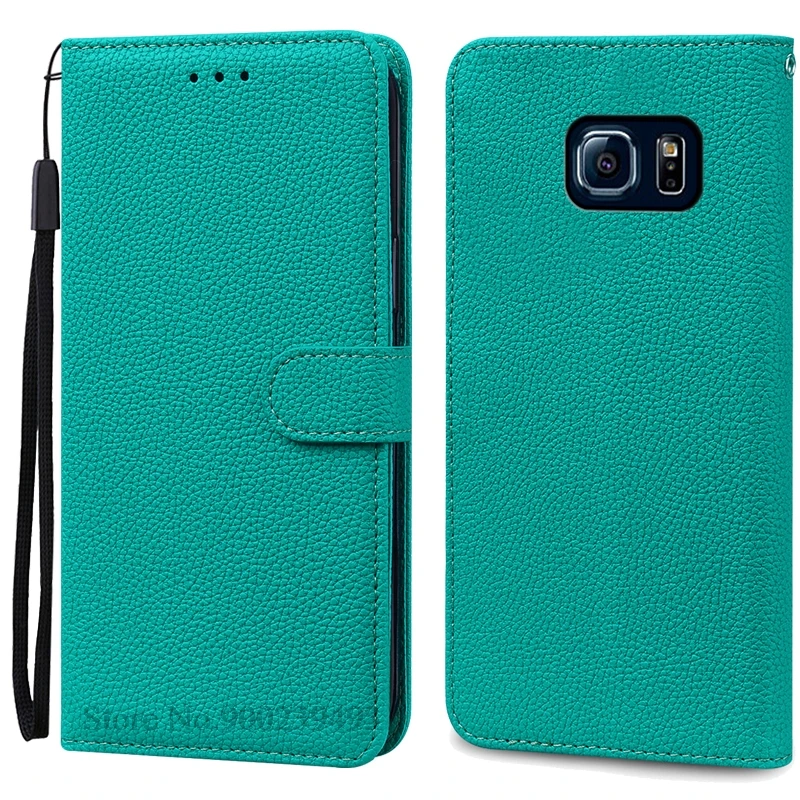 Luxurious Leather Flip Wallet Case for Samsung Galaxy S6 Series - Premium Protection and Style