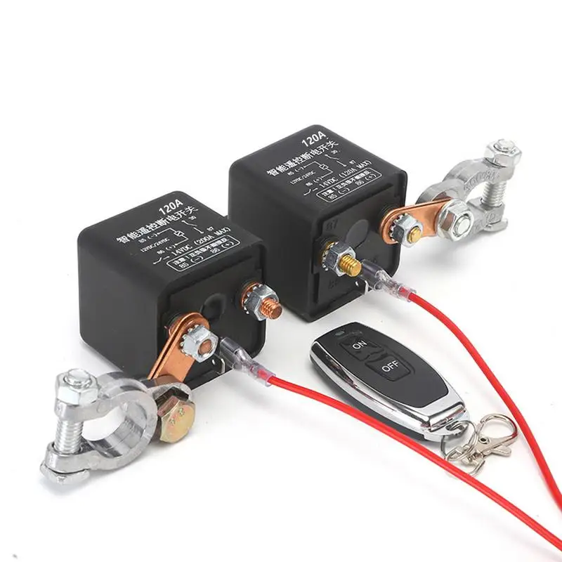 

24V12V120A Battery Switch Relay Wireless Remote Control Disconnect Cut Off Isolator Mas-ter Switches Universal Car SUVs Relay