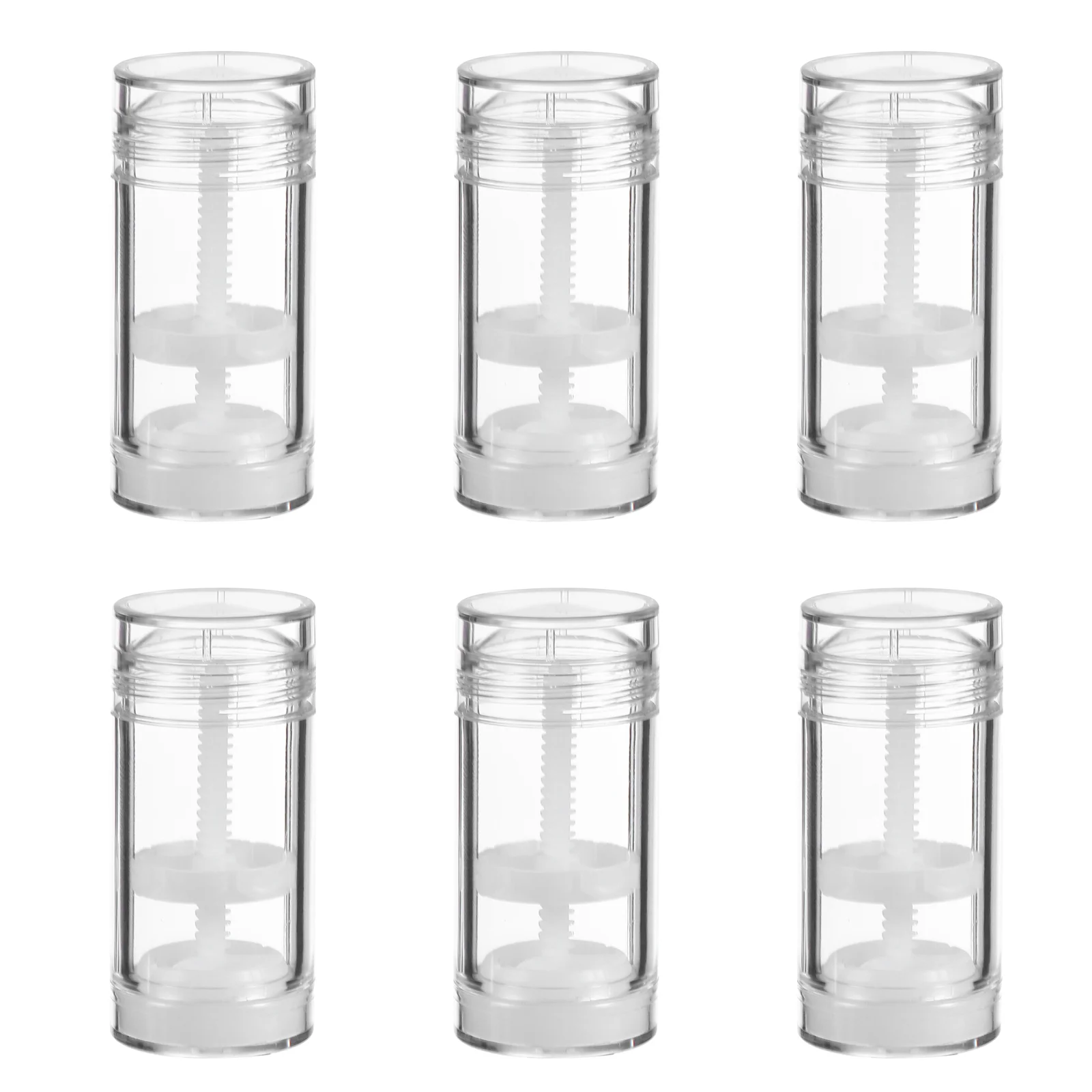 

Rotating Deodorant Bottle Round Tube Clear Container Twist-up Holder Plastic Perfume