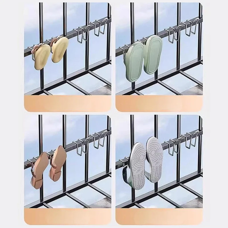 1pc Shoes Drying Rack Shoe Display Hook Shoes Drying Rack Stainless Steel Shoes Hanger For Closet Organization
