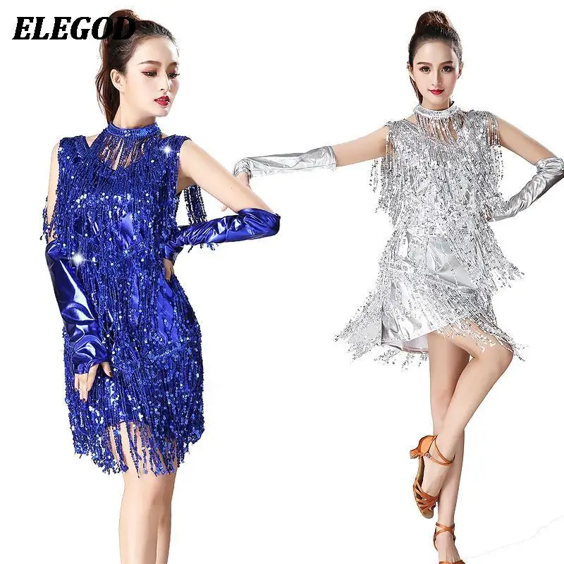 Conjunto de vestido de baile latino Sexy para mujer, vestido de