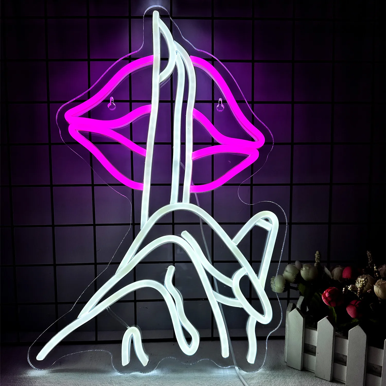 

Secret Lips Neon Sign LED Wall Decor USB Powered Acrylic For Bedroom Hotel Restaurant Cafe Kids Room Beauty Salon Wall Decor