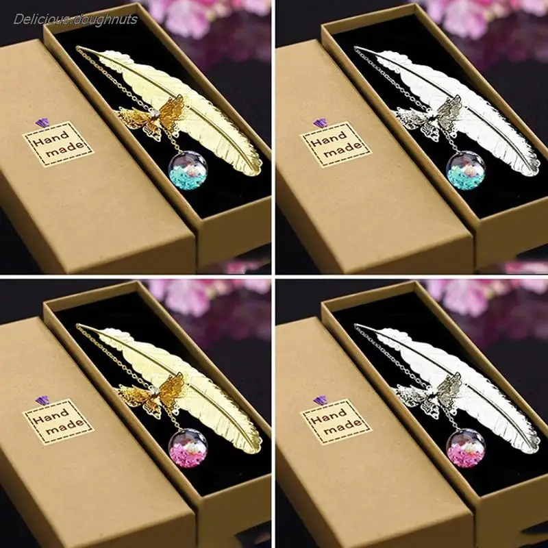 

Metal Feather Bookmarks Classical Chinese Style Creative Book Reading Art Gift