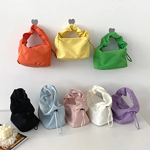 Mara'S Dream Fashion Bags Totes Women Bag Pleated Bags Female Handbag Girl All-Match Candy Colors Handbag Underarm Mini Bags