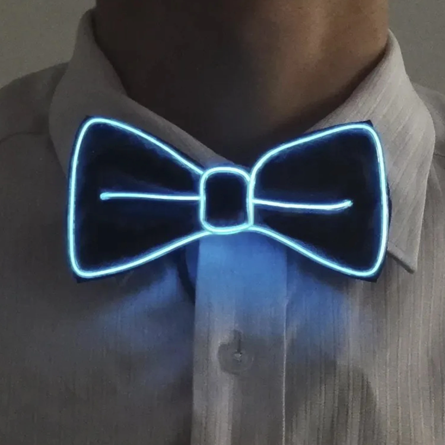 

Glow In The Dark LED Bow Tie Luminous Flashing Necktie For Birthday Party Wedding Christmas Decoration Halloween Cosplay Costume