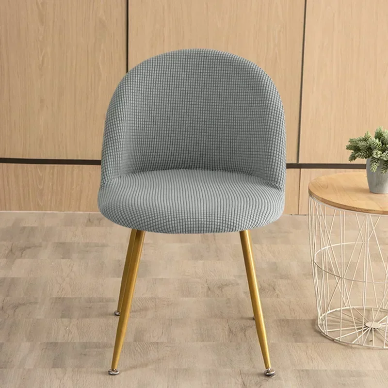 Low Back Dining Chair Cover Accent Short Back Bar Counter Chair Slipcover Curved Chair Covers Stretch Funda Silla Seat Cover 4