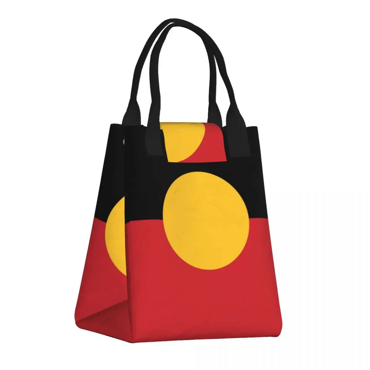 

Australian Aboriginal Flag Lunch Bag Resuable Thermal Cooler Insulated Bento Box Women Children Picnic Travel Food Tote Bags