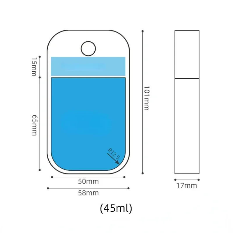 Refillable Bottle 20/38/45ml Portable Mini Refillable Fragrance Hand Sanitizer Alcohol Bottle With Spray Fragrance Pump Empty Cosmetic Container