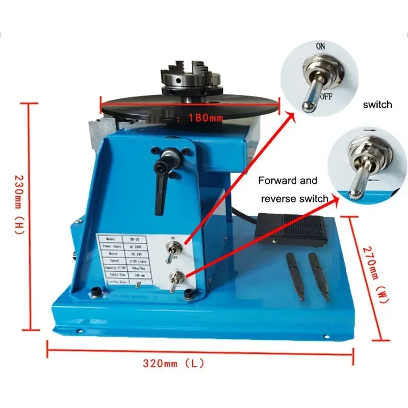 New Small Welding Positioner Combined Automatic Welding Turntable Automatic Equipment Roller Frame