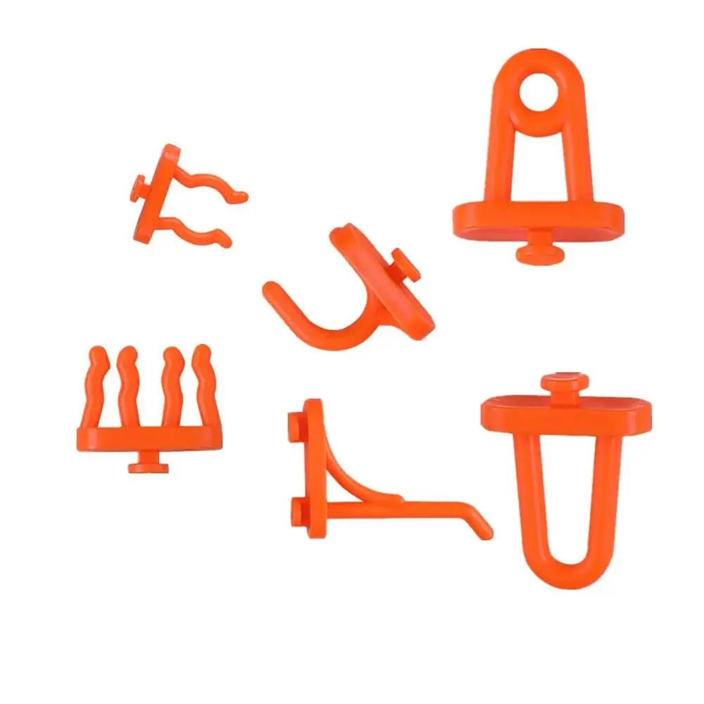 10Pcs Plastic Hanging Board Hole Hook Garage Organizer Wall-Mounted Garage Workshop Storage Rack Box Parts Hardware Fastener