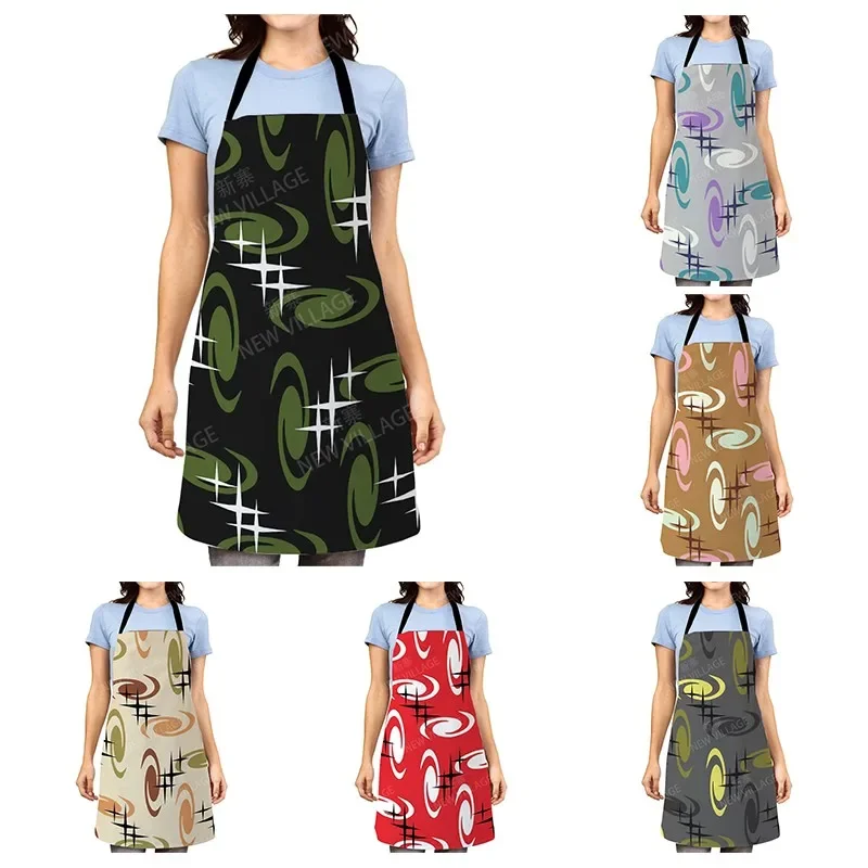 

Aesthetic Women kitchen apron kids original Children Waterproof girl fashionable princess waiter work apron oil proof geometry