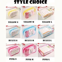 Wash Bag Women Zip Pouch Transparent Waterproof PVC Clear Makeup Cosmetic Bag Toiletry Bags Makeup Organizers 1