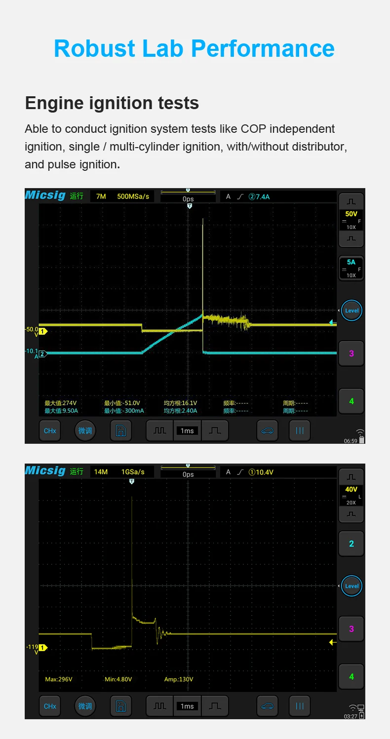 Micsig Automotive Oscilloscope Sato1004 100mhz Digital Handheld