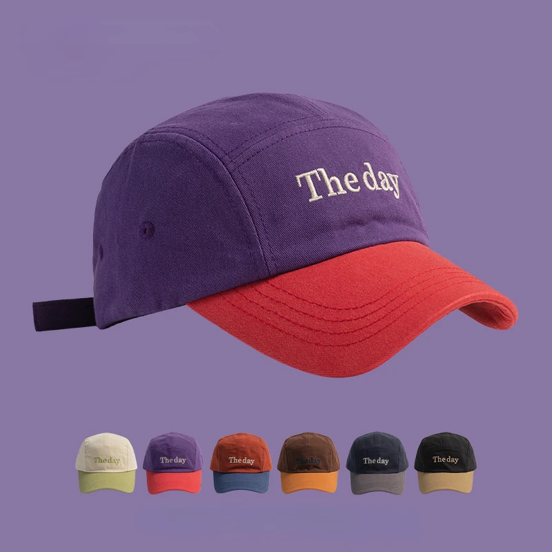 

Niche American Letter Embroidery 7 Panels Baseball Hat Street Fashion Men's and Women's Casual Adjustable Sunshade Sports Cap
