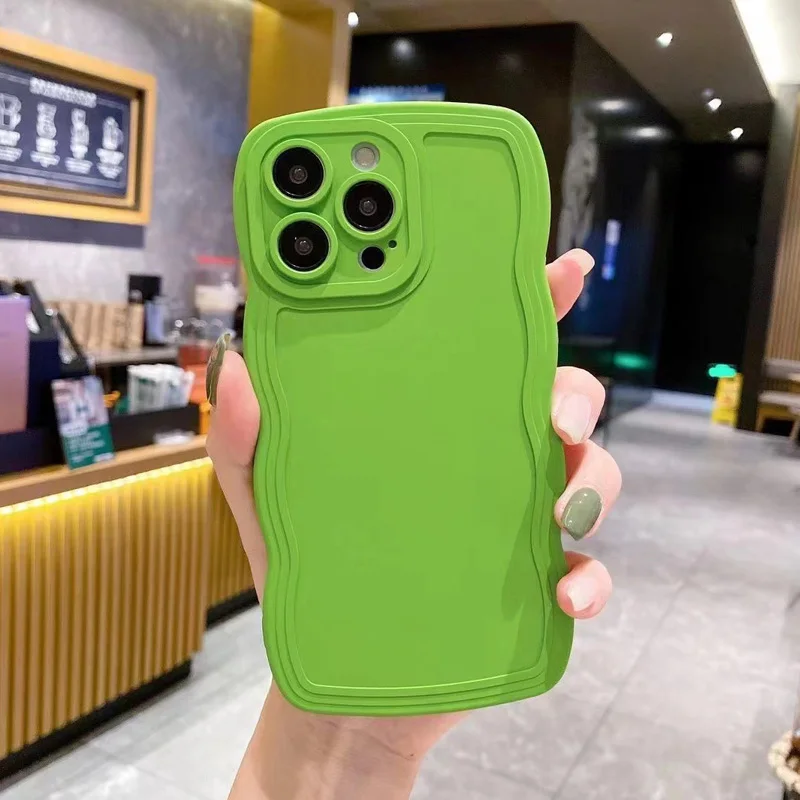 Wave Edge Solid Color TPU Soft Phone Case - Sleek and Durable Back Cover