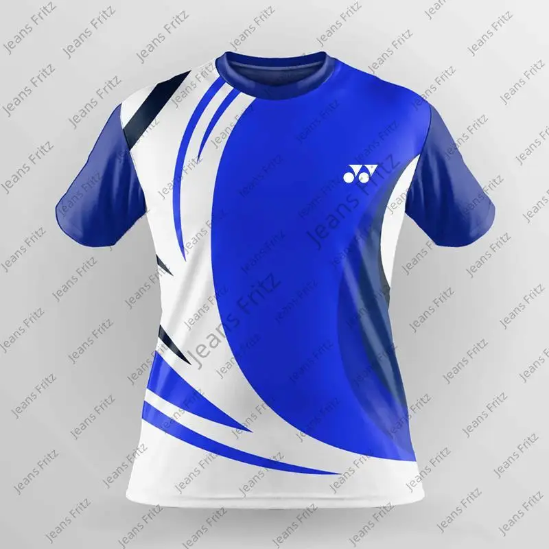 

Men's Fashion T-shirt Shirt Badminton Wear Table Tennis Wear 3D Printed Round Neck Quick Drying Breathable Sports T-shirt