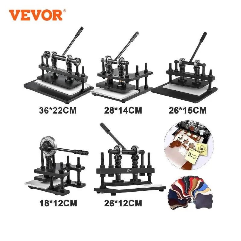 

VEVOR Hand Leather Cutting Machine Single/Double Wheel Photo Paper PVC/EVA Sheet DIY Manual Die Cutter Embossing Shaping Tools