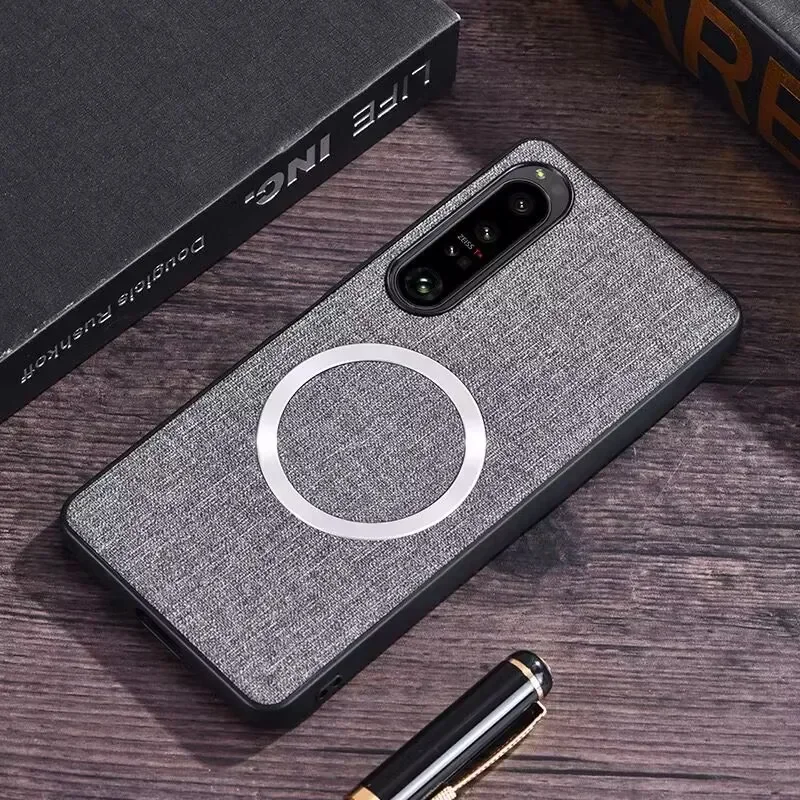 MagSafe-Compatible Magnetic Charging Silicone Fabric Case