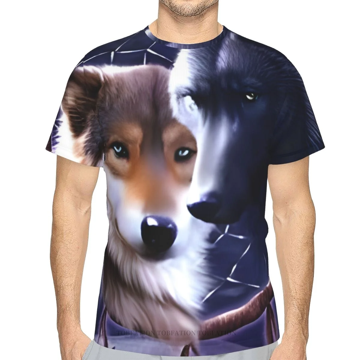 Wolves Dreamcatcher Maglietta Stampata In 3D Per Uomo Space Galaxy Wolf Unisex Poliestere Allentato Fitness Top Hip Hop Beach Magliette Maschili