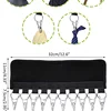 Foldable Hat Towel Hanger Hanging Rack Magic Binding Fabric Cap Hangers with Stainless Steel Clips Wardrobe Clothing Organizer 3