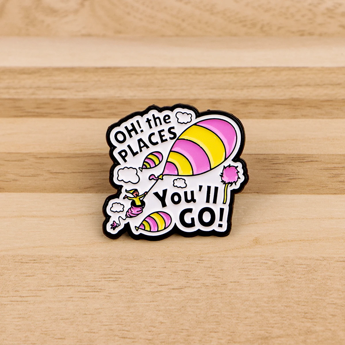 Adventure-Themed Enamel Pin - Fun Brooch for Clothing, Backpacks, and Hats