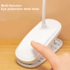 360° Flexible Study Table Lamp with Clip USB Dimmable Night Desk Lamp Bedside Night Light for Bedroom Study Reading Office Work 4